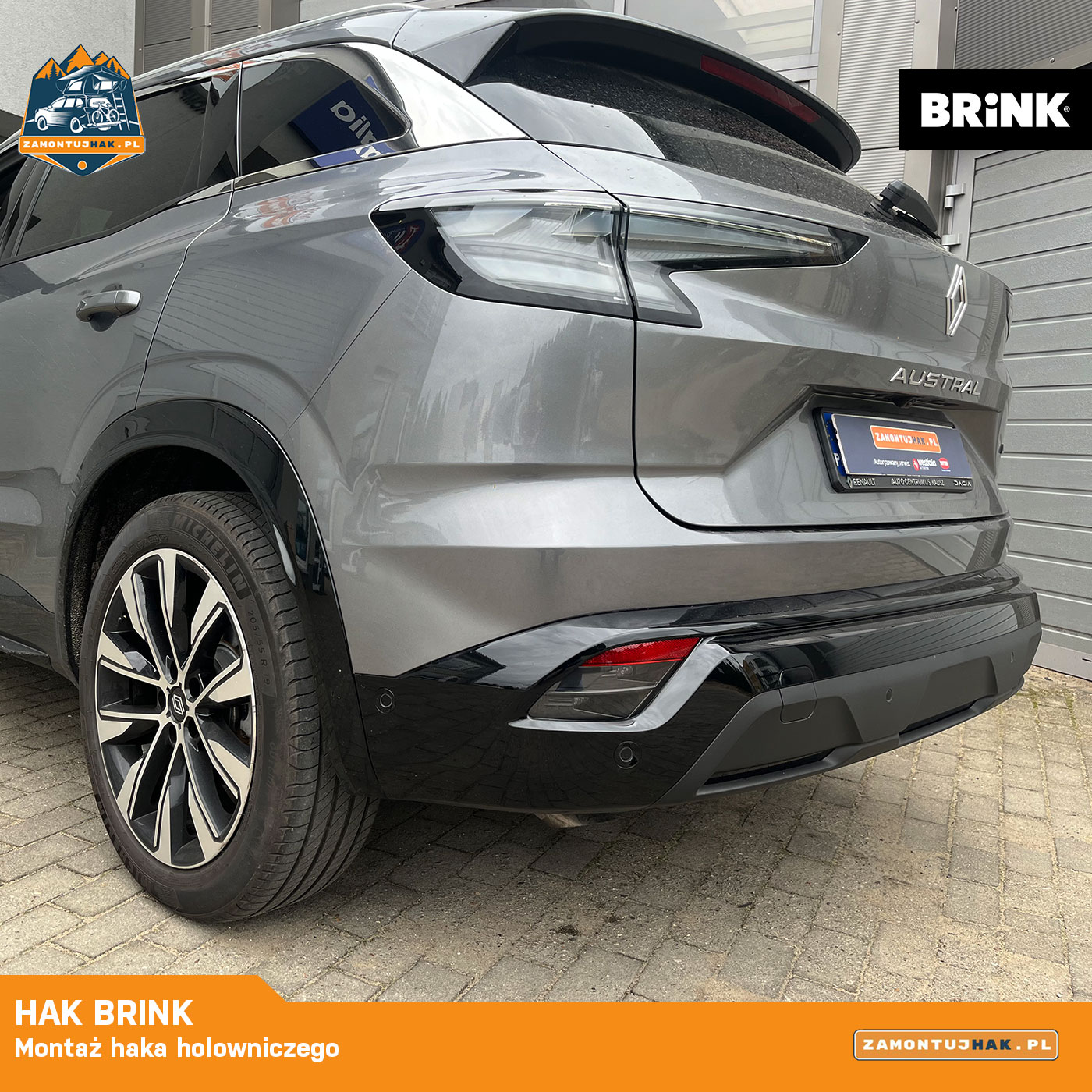 Renault Austral po wypięciu kuli haka Brink